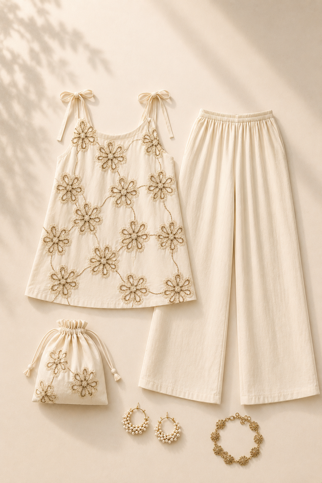 Golden Flora Co-Ord Set