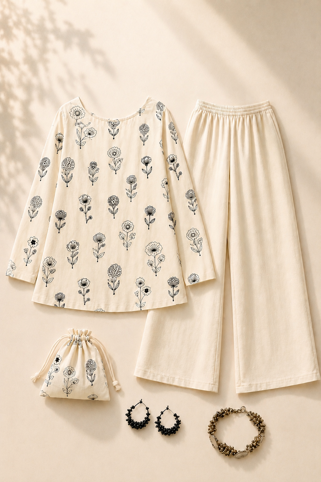 Petal Poetry full sleaves Co-ord Set
